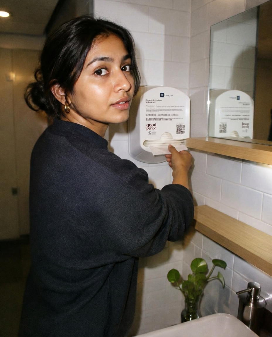 Sustainable period care in workplace washrooms